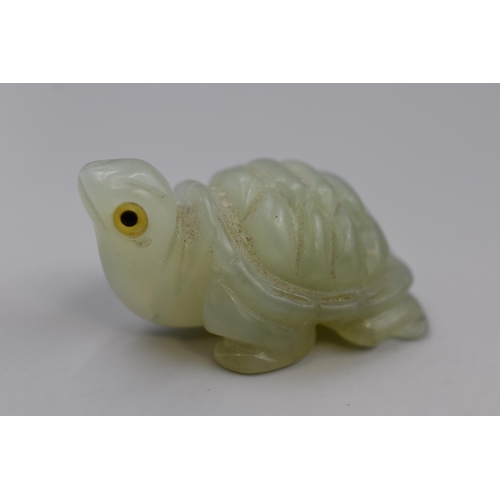 52 - A Carved Jade Tortoise Figure, Approx 2