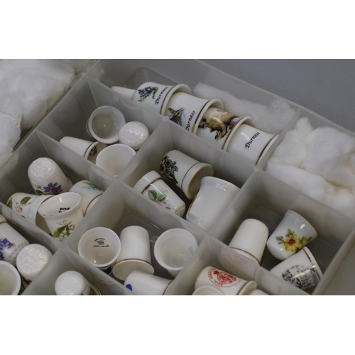 302 - Large Selection of Fine Bone China Thimbles and Other