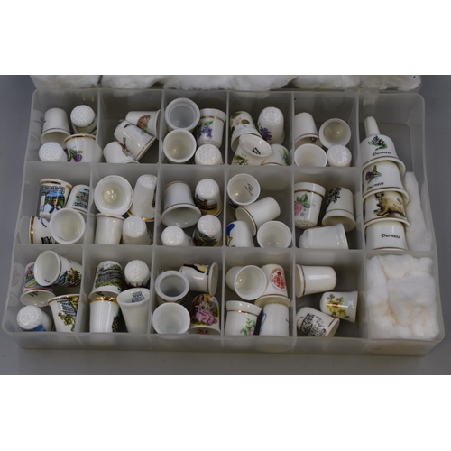 302 - Large Selection of Fine Bone China Thimbles and Other