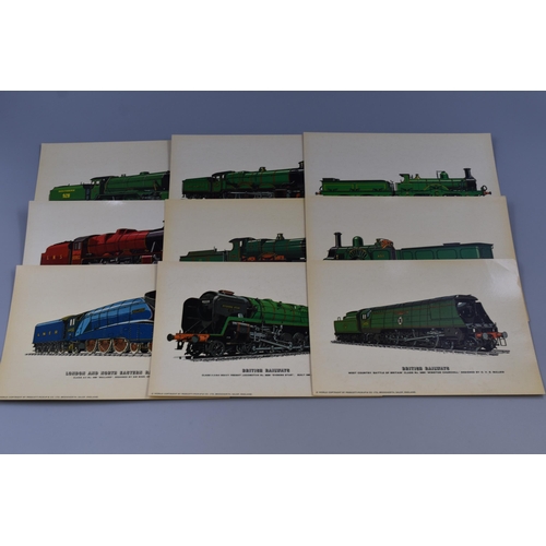 304 - Ten Prescott-Pickup & Co Railway Locomotive Identification Cards