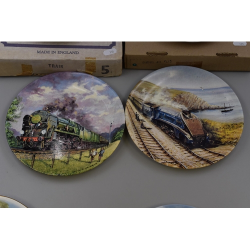 307 - Five Collectors Train Themed Cabinet Plates including Davenport, Regency and Norfolk China