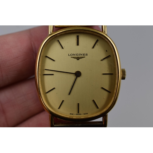 75 - Longines 1205 Mechanical Gents Watch with Elasticated Strap