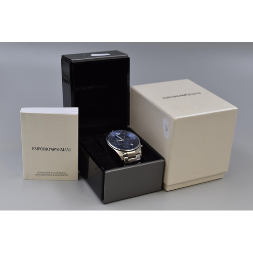 79 - Emporio Armani AR5860 Chronograph Gents Watch with Case Booklet and Box