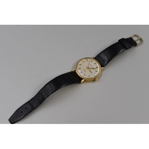 81 - Accurist 21 Jewels Automatic Date adjust Gents Watch with Leather Strap (Working)