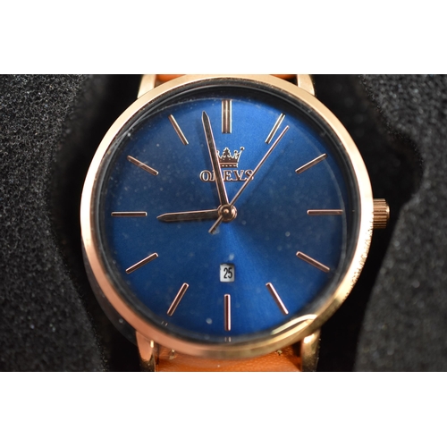 82 - A New Olevs Gents Quartz Watch, Working