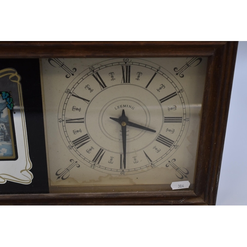 330 - Tetley Bitter Wall Mounted Promotional Clock in Wooden Case (21