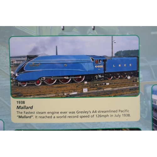 331 - Timeline of British Steam Trains in Framed Mount (26