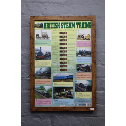 331 - Timeline of British Steam Trains in Framed Mount (26