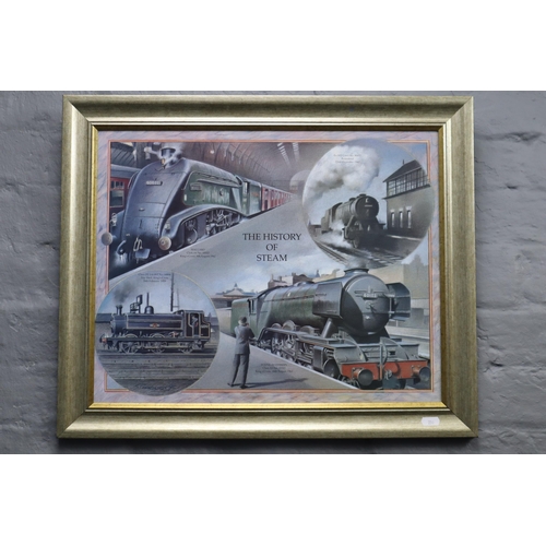 333 - Framed Print Depicting the History of Steam (24