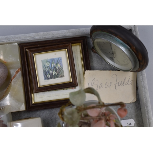 108 - A Mixed Selection To Include Rototherm, Marble Ashtray, Gracie Fields Autograph, And More