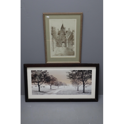 336 - Framed Limited edition print 12/28 by artist John Heywood measures 22