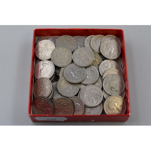 116 - Approx 100 Sixpence Coins