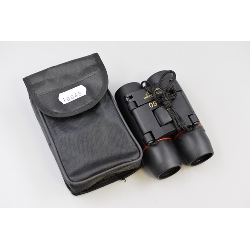 349 - Pair of Brand New Pocket Field Binoculars with Coated Lenses 30x60 in storage pouch