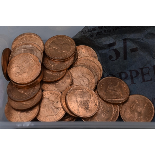 126 - Sixty One Penny Copper Coins