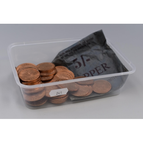 126 - Sixty One Penny Copper Coins