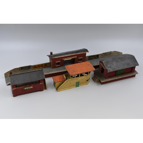 138 - Four Model Railway Buildings including Station, Good's Depot and More