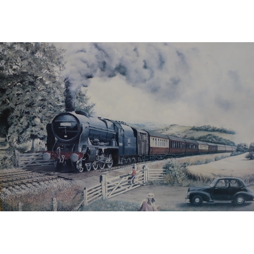 363 - Three Framed and Glazed Prints depicting Steam trains including Lorna Doone by Barry G Price (23