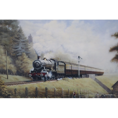 363 - Three Framed and Glazed Prints depicting Steam trains including Lorna Doone by Barry G Price (23