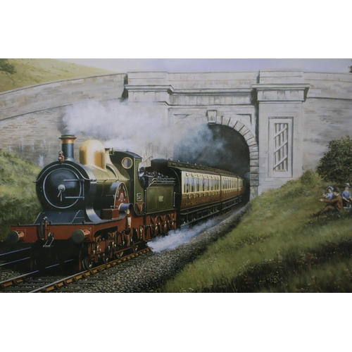 363 - Three Framed and Glazed Prints depicting Steam trains including Lorna Doone by Barry G Price (23