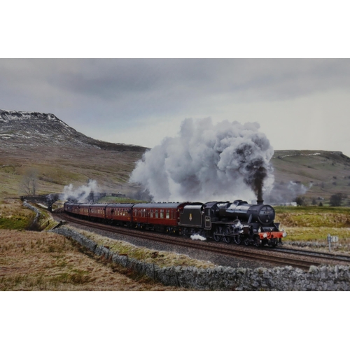 364 - Four Framed and Glazed Pictures Depicting Trains including Night Wolf (20