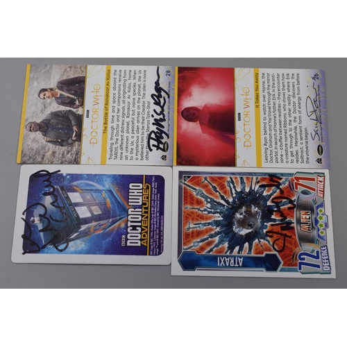 142 - A Selection of Signed Doctor Who Collectors Cards. Includes Bradley Walsh, Julie Graham, Laura Frase... 