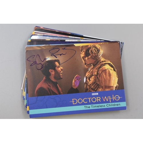 142 - A Selection of Signed Doctor Who Collectors Cards. Includes Bradley Walsh, Julie Graham, Laura Frase... 