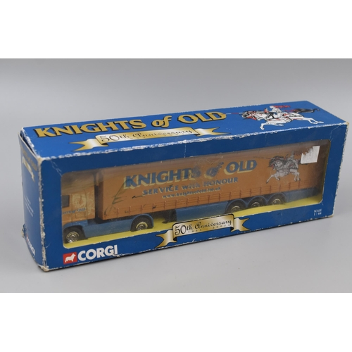 156 - Corgi Knights of Old 50th Anniversary TY86624 Scania Curtainside