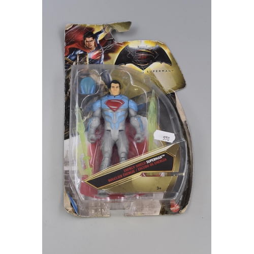 158 - Collectible, Sealed Mattel Energy Shield Superman Action Figure. Batman v Superman, Figure approx 6&... 