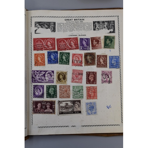 380 - Stock Book Containing Selection of Worldwide Stamps and a Vintage a A S Wilkin Metal Tin Containing ... 