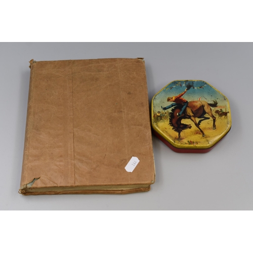 380 - Stock Book Containing Selection of Worldwide Stamps and a Vintage a A S Wilkin Metal Tin Containing ... 