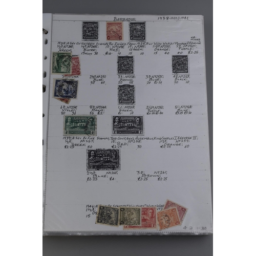 381 - Large Folder Containing selection of Stamps from Bermuda, Bahama's, Dominican Republic and others