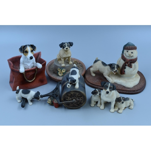 166 - Collection of Doggie Themed Statues