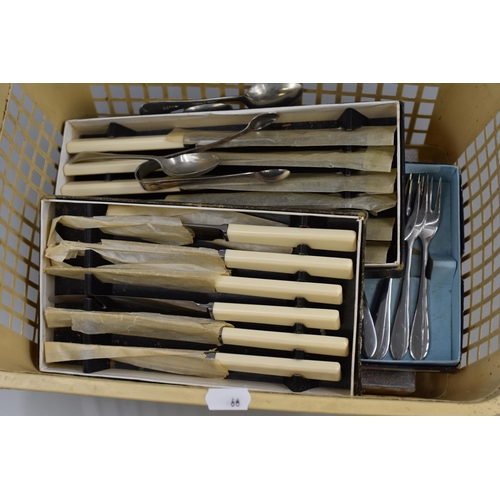 392 - A Large Selection of Cutlery, Includes Mostly Boxed Cutlery Sets, Silver Plated and More