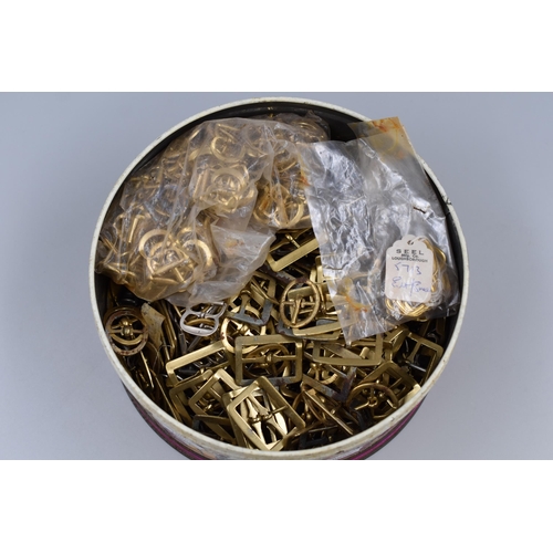 408 - Large Selection of Brass Belt Buckles (Various Sizes)