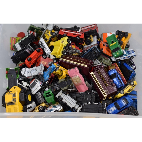 412 - Large quantity of mainly miniature playworn toy vehicles and a box of Lego approx 700g