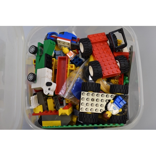 412 - Large quantity of mainly miniature playworn toy vehicles and a box of Lego approx 700g