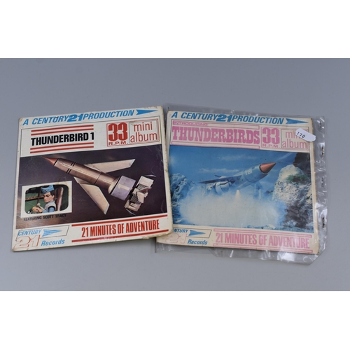 178 - Two Vintage Collectable Thunderbird1 and Thunderbirds 21st Century Records 33RPM in original Sleeves