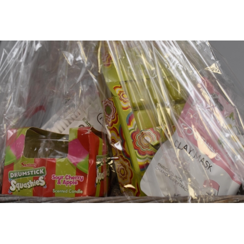 417 - Valentines Gift Basket Containing Candles, Facial Creams and More