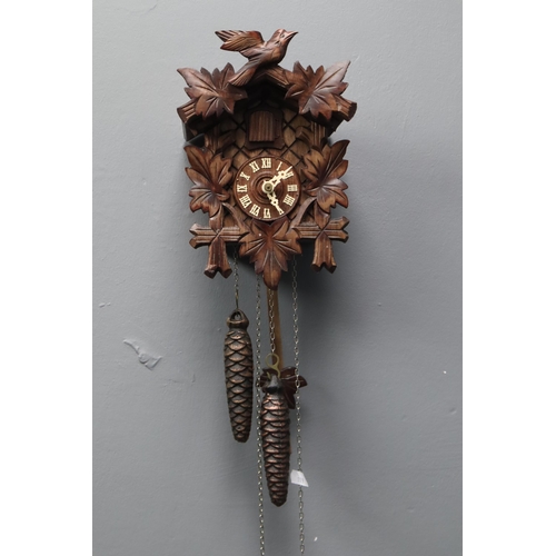 420 - Wooden cuckoo clock (clock body measures 9