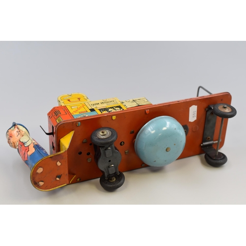 190 - Wells Brimtoy BR Mr Porter and his Truck Clockwork Lithographed Tin Plate Mechanical Toy (Working wh... 