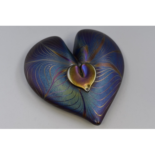 195 - Ideal Valentine Gift, Limited Edition Love Heart, Signed and Stamped J Ditchfield Glassform