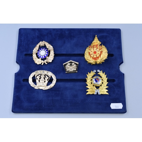 202 - Selection of 4 Badges including Royal Thai Army, Chinese KMT, Korean Army Special Force, Sierra Leon... 