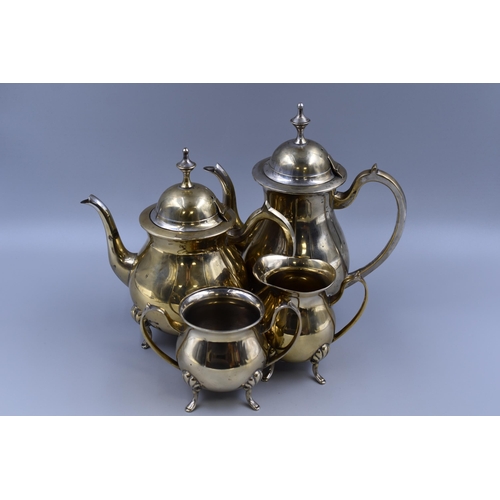 209 - Silver Plated 4 Piece Coffee Set