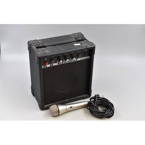 452 - Vintage B. B. Blaster Guitar Amplifier - Black (BB10 / 10Watts) and a Silver Crest microphone both w... 