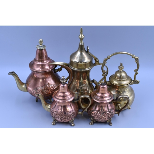 213 - Selection of Middle Eastern Brass and Copper Ware