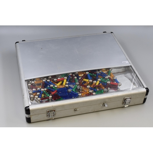 465 - Large Magnetix Building Block Kit in Aluminium Storage Case