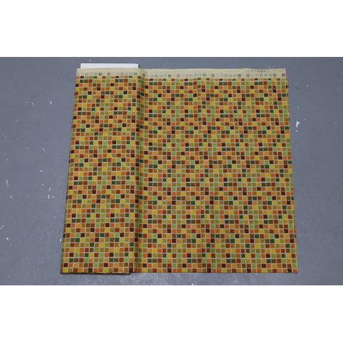 469 - Approx 3mtrs of Multi Coloured Squre Patterned Quality Fabric