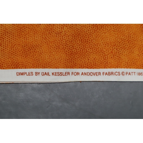 471 - Approx 9mtrs of Multi Coloured Orange Patterned Quality Fabric