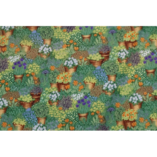 472 - Approx 6mtrs of Multi Coloured Herb Garden Patterned Quality Fabric