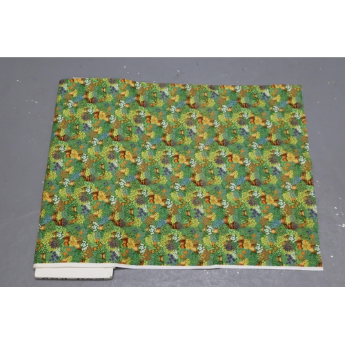 472 - Approx 6mtrs of Multi Coloured Herb Garden Patterned Quality Fabric